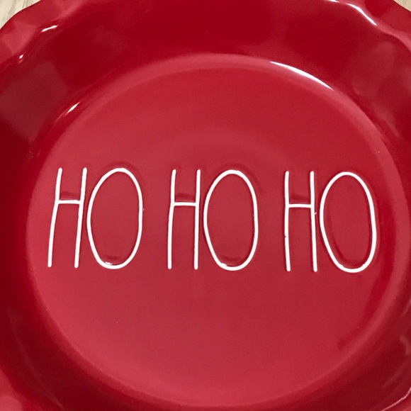 RAE DUNN Elongated HO HO HO Christmas Pie Plate - Picture 2 of 6